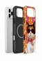 iPhone 17 Pro Max Vorian Magsafe Dual Layer Orange Retro Cat Case - 2