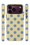 iPhone 18 Pro Max Vorian Double Layer Cream Blue Polka Dot Case - 3