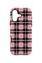 iPhone 16 Plus Vorian Magsafe Double Layer Pink Black Plaid Case - 4