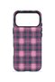 iPhone 18 Pro Vorian Double Layer Fuchsia Gray Plaid Case - 4