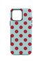 iPhone 16 Pro Vorian Double Layer Mint Red Polka Dot Case - 4
