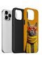 iPhone 12 Pro Max Vorian Double Layer Yellow Scarf Cat Case - 2