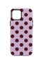 iPhone 13 Vorian Double Layer Lilac Burgundy Polka Dot Case - 4