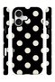 iPhone 16 Vorian Double Layer Black Cream Polka Dot Case - 3
