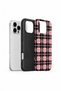 iPhone 16 Pro Vorian Double Layer Pink Black Plaid Case - 2