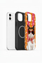 iPhone 12 Vorian Magsafe Double Layer Orange Retro Cat Case - 2