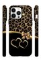 iPhone 13 Pro Max Vorian Double Layer Gold Heart Leopard Case - 3