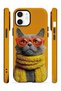 iPhone 12 Vorian Magsafe Double Layer Yellow Scarf Cat Case - 3