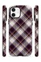 iPhone 12 Vorian Magsafe Double Layer Purple Cream Cross Plaid Case - 3