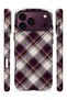 iPhone 18 Pro Vorian Double Layer Purple Cream Cross Plaid Case - 3