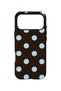 iPhone 18 Pro Max Vorian Double Layer Coffee Blue Polka Dot Case - 4