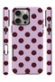 iPhone 16 Pro Vorian Double Layer Lilac Burgundy Polka Dot Case - 3