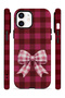 حافظة آيفون 12 فوريان ذات الطبقة المزدوجة من نوع Cherry Gingham Bow - 3