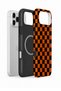 iPhone 17 Pro Max Vorian Magsafe Dual Layer Orange Checkerboard Case - 2