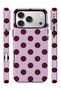 iPhone 17 Pro Vorian Double Layer Lilac Burgundy Polka Dot Case - 3