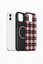 iPhone 12 Vorian Magsafe Double Layer Pink Black Plaid Case - 2