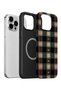 iPhone 15 Pro Max Vorian Magsafe Double Layer Heart Vintage Plaid Case - 2