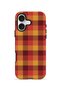 iPhone 16 Plus Vorian Magsafe Double Layer Tile Mustard Plaid Case