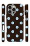 iPhone 16 Pro Vorian Double Layer Coffee Blue Polka Dot Case - 3