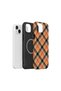 iPhone 14 Plus Vorian Magsafe Double Layer Orange Navy Blue Plaid Case - 2