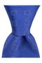 White Patterned Indigo Blue Silk Tie – 8 cm Wide - 6