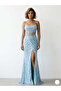 Skyline Shimmer Slit Gown