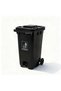 Heavy Duty Wheeled Plastic Garbage Bin Outdoor Trash Can 240L Black - 5