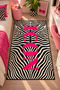 Auraplus Zebra Pattern Icon Written Woven Base Decorative Carpet Auraplus92 - 2