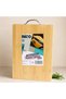Glb-Stl41414 Bamboo Cutting Board with Metal Handle 26X36X1.7 cm