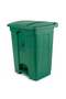 Plastic Pedal Waste Bin Trash Can with Lid for Kitchen 68L Green