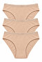 Women's Panties 3 Pack Lycra Cotton Wide Elastic Waist Transparent Sheer Ten - 2