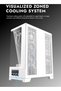 DY451L ATX Gaming PC Case,4 ARGB Fans,Digital Control,Up to 420mm GPU & 480mm Radiator Support,White - 4