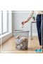 Metal Mesh Waste Paper Basket Large Office Dustbin Silver - 3