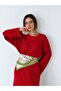 Maribel Belted Lace-Up Maxi Knit Dress Women's Red - 3