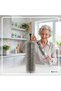 Slim Bottle Cleaning Brush with Wooden Handle and Hanging Hook 50cm Grey - 5