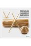 Bamboo Skewers 3 mm Thick Kebab Sticks for Grilling 6 Inch Beige - 3