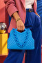 Retro Women's Scholarship Hand and Shoulder Bag-Blue - 6