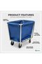 Laundry Cart with Wheels Grey - 2