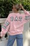 Women's Oversize Sweatshirt Empathy 3D Printed Pink – Crew Neck, 3 Thread Raster Fleece - 2