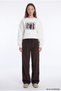Velvet Pleated Wide Leg Trousers Brown