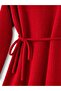 Maribel Belted Lace-Up Maxi Knit Dress Women's Red - 8