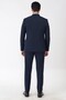 Slim Fit Double Slit Flexible Wool Navy Blue Vest Suit Tk 958 - 7
