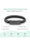 Short iPhone Charging Cable 7.9in Portable Fashion Bracelet Charger Personality Punk Braided Leather Wrist Data Transfer Cord for iOS ipad - 2