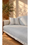 Pack of 2 170X210 cm Cotton Sofa Sofa Bed Cover with Front Fringe Non-Slip Multi-Purpose Cover - 2