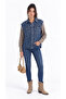 Plaid Sleeve Denim Shirt - 4