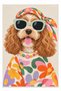 Auraplus Retro Pop Pattern with Dog Figure Woven Base Decorative Carpet Auraplus93 - 3