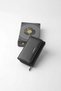 Genuine Leather Medium Size Magnetic Zipper Women's Wallet Black – 65282 - 4