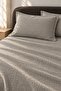 Pietra Textured Double Bedspread Set Stone 240×260 cm – with 2 Pillowcases - 3