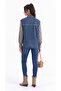 Plaid Sleeve Denim Shirt - 2