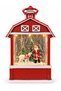 Can-Süs Illuminated Christmas Lantern with Santa Claus and Polar Bear Figures – Decorative Home with Snow Effect - 2
